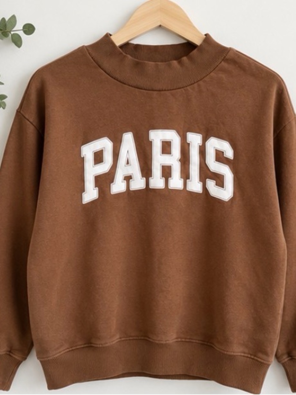 Anthropologie Paris Brown Graphic Crewneck Sweatshirt Size XS